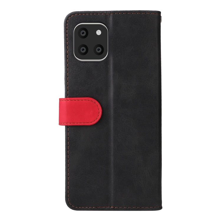 For Samsung Galaxy A03 Global Stitching-Color Flip Leather Phone Case with Holder