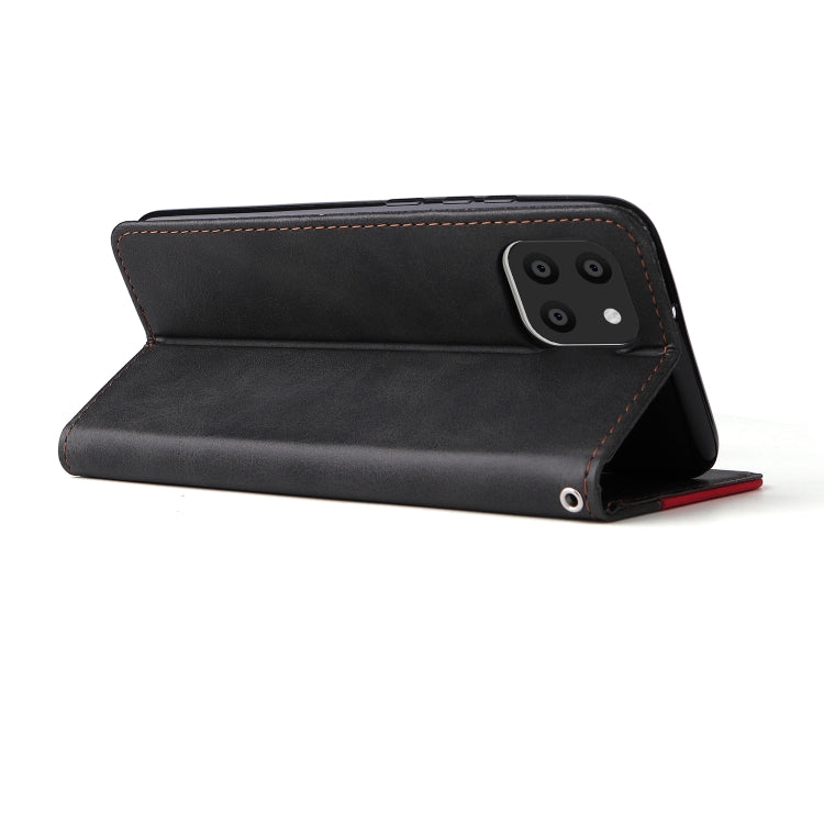 For Samsung Galaxy A03 Global Stitching-Color Flip Leather Phone Case with Holder