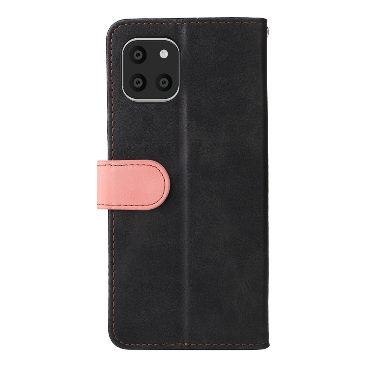 For Samsung Galaxy A03 Global Stitching-Color Flip Leather Phone Case with Holder