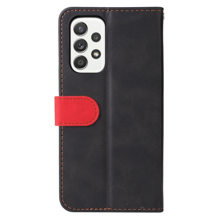 For Samsung Galaxy A53 5G Stitching-Color Flip Leather Phone Case with Holder
