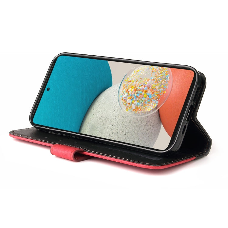 For Samsung Galaxy A53 5G Stitching-Color Flip Leather Phone Case with Holder