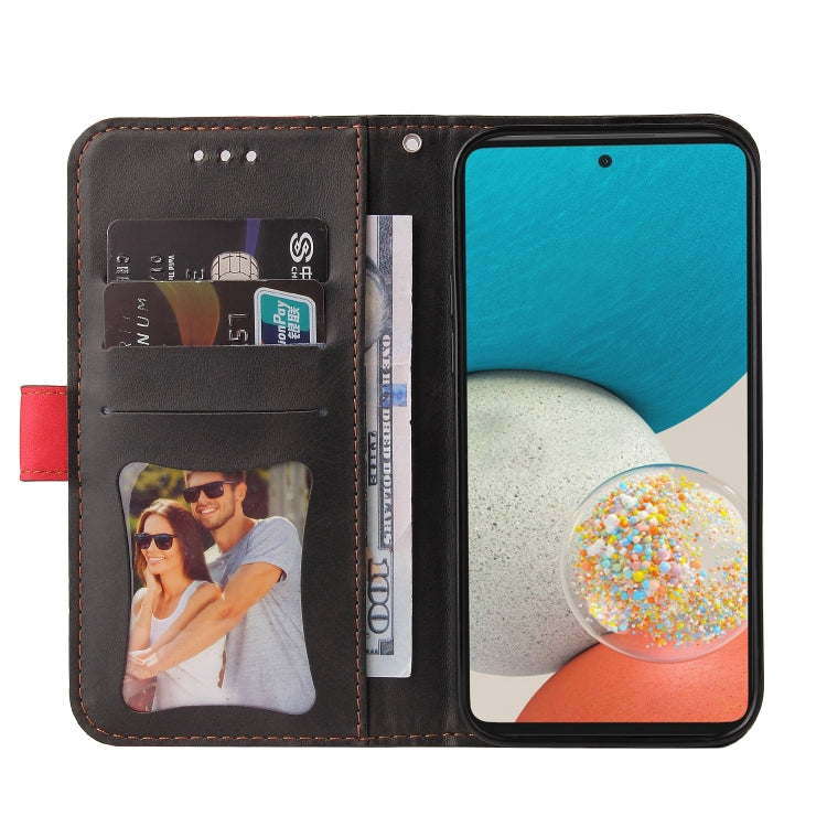 For Samsung Galaxy A53 5G Stitching-Color Flip Leather Phone Case with Holder