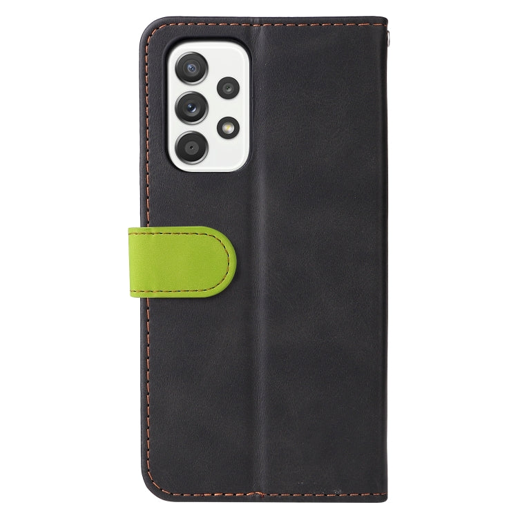For Samsung Galaxy A53 5G Stitching-Color Flip Leather Phone Case with Holder