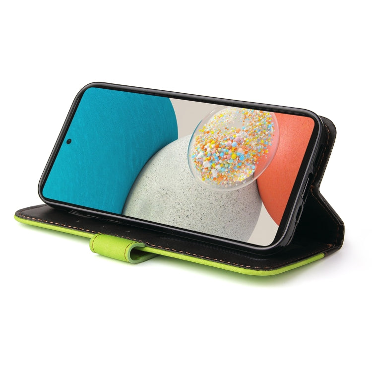 For Samsung Galaxy A53 5G Stitching-Color Flip Leather Phone Case with Holder