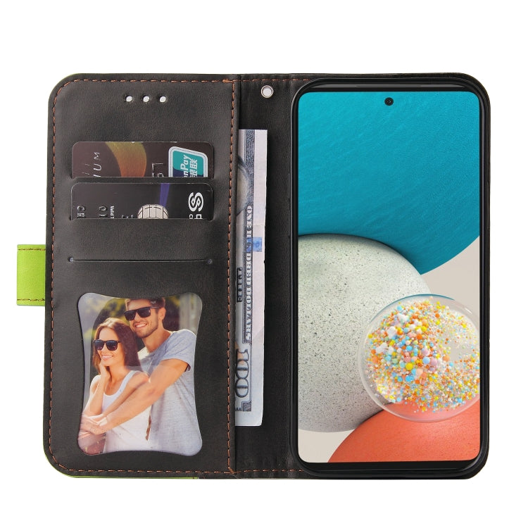 For Samsung Galaxy A53 5G Stitching-Color Flip Leather Phone Case with Holder