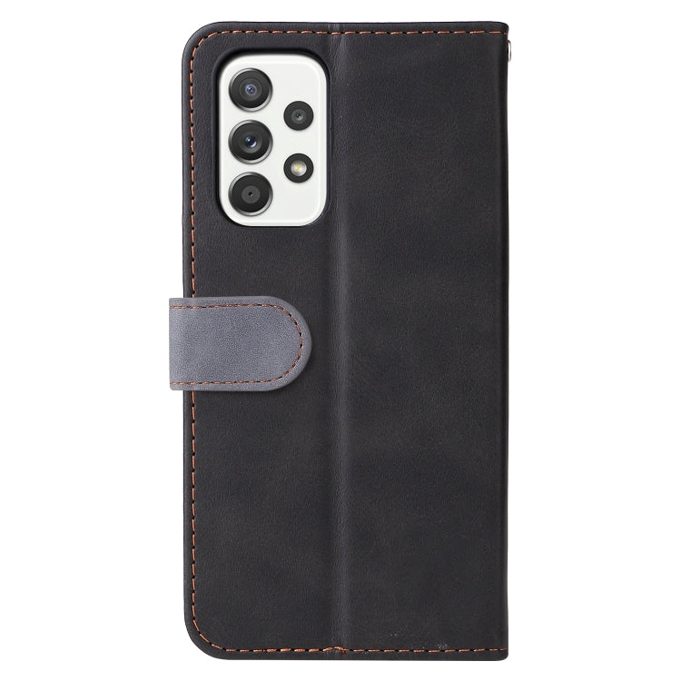 For Samsung Galaxy A53 5G Stitching-Color Flip Leather Phone Case with Holder