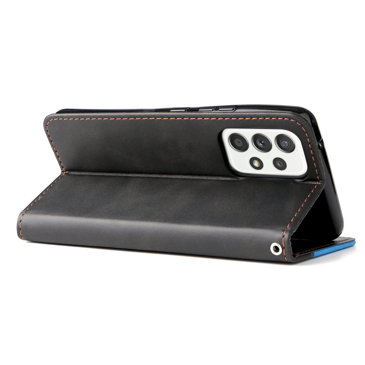 For Samsung Galaxy A53 5G Stitching-Color Flip Leather Phone Case with Holder