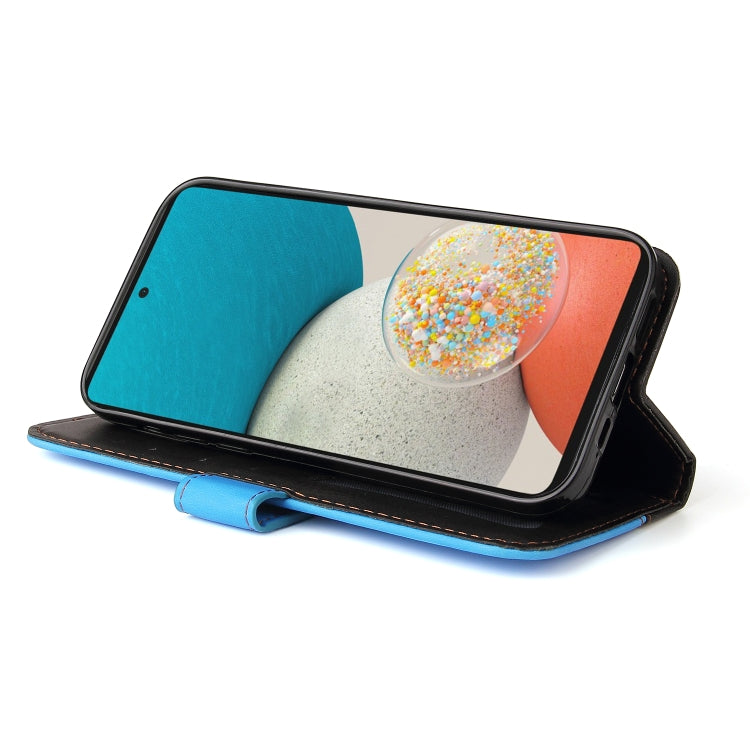 For Samsung Galaxy A53 5G Stitching-Color Flip Leather Phone Case with Holder