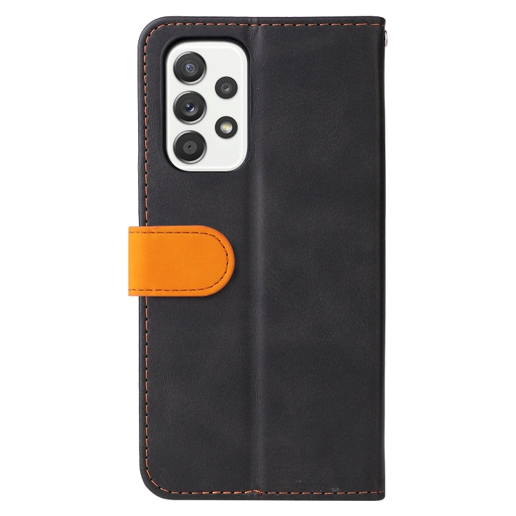 For Samsung Galaxy A53 5G Stitching-Color Flip Leather Phone Case with Holder
