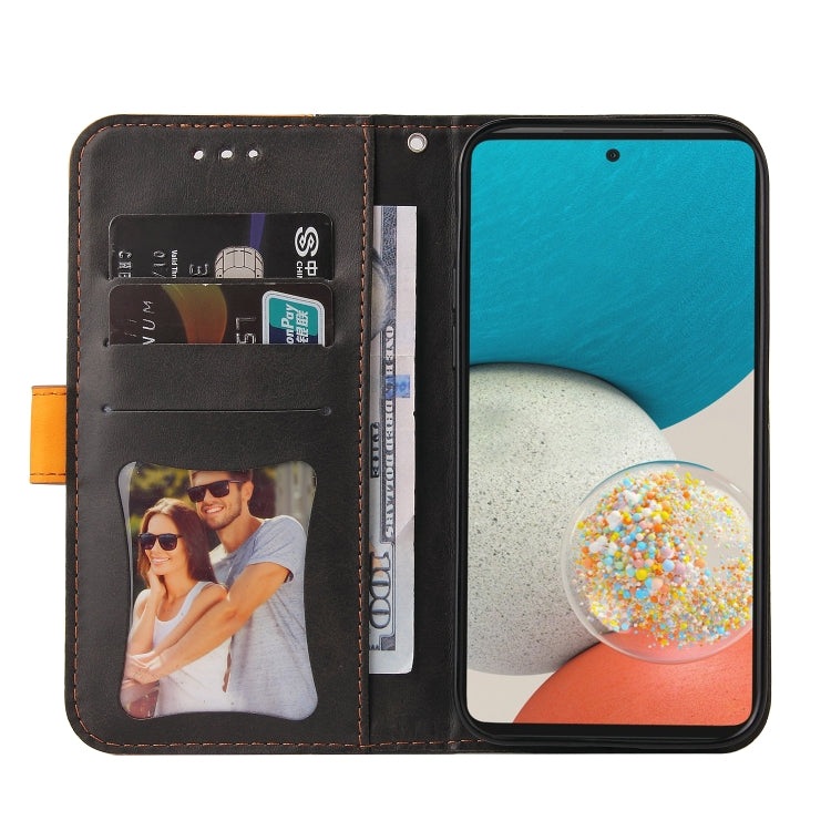 For Samsung Galaxy A53 5G Stitching-Color Flip Leather Phone Case with Holder