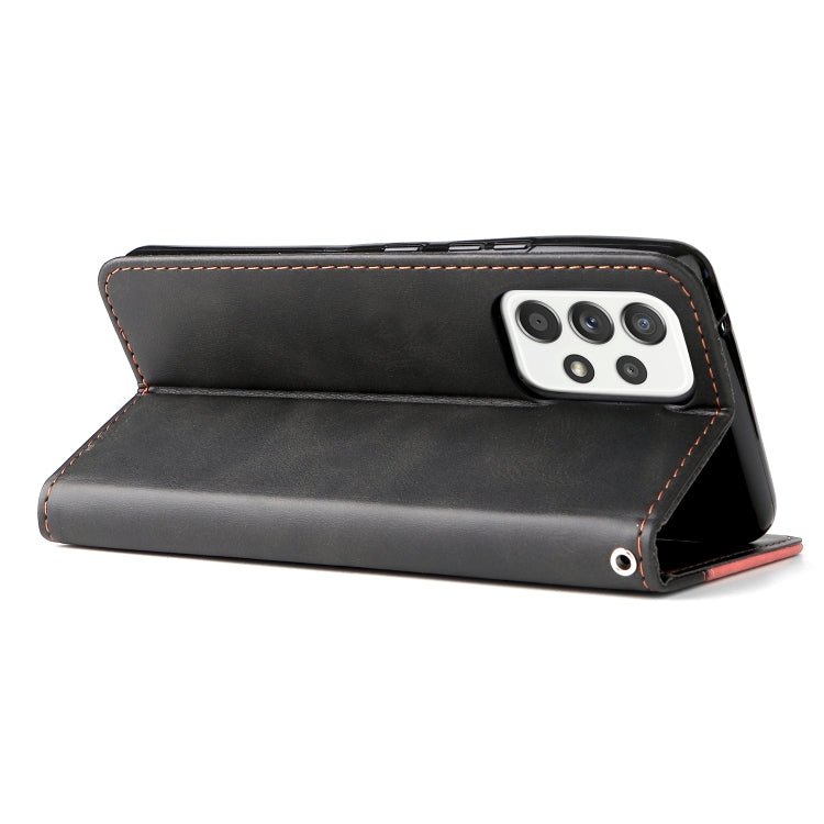 For Samsung Galaxy A53 5G Stitching-Color Flip Leather Phone Case with Holder