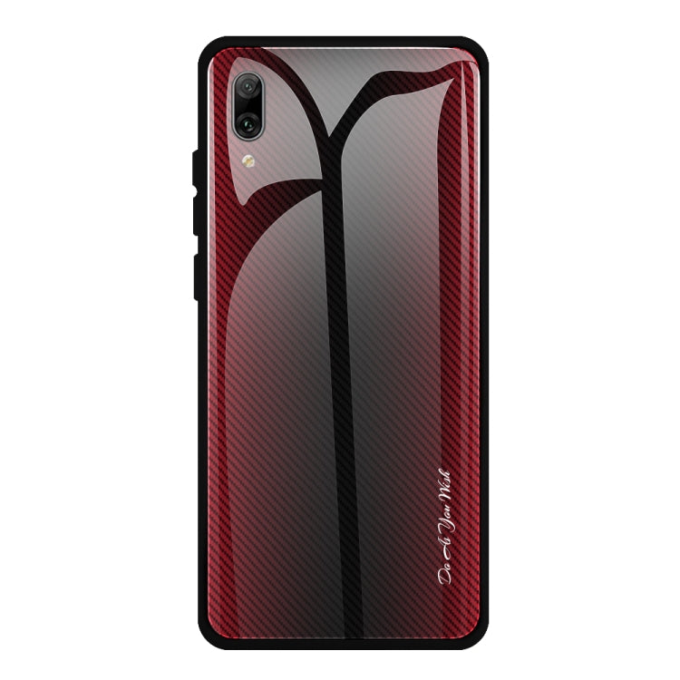 For Huawei Enjoy 9 Plus / Y9 2019 Texture Gradient Glass Protective Case