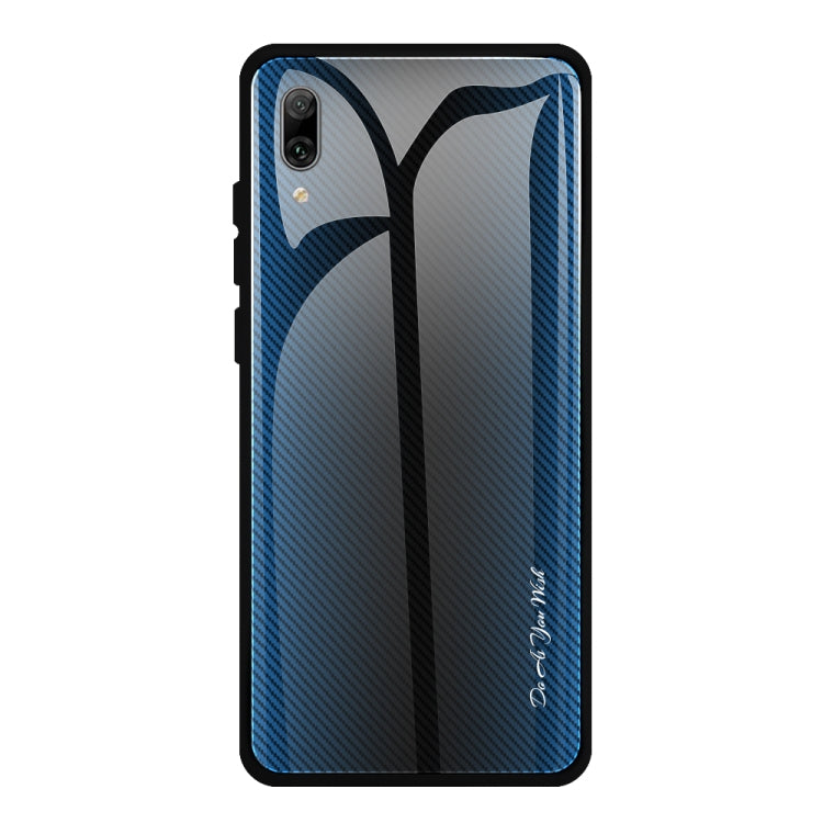 For Huawei Enjoy 9 Plus / Y9 2019 Texture Gradient Glass Protective Case