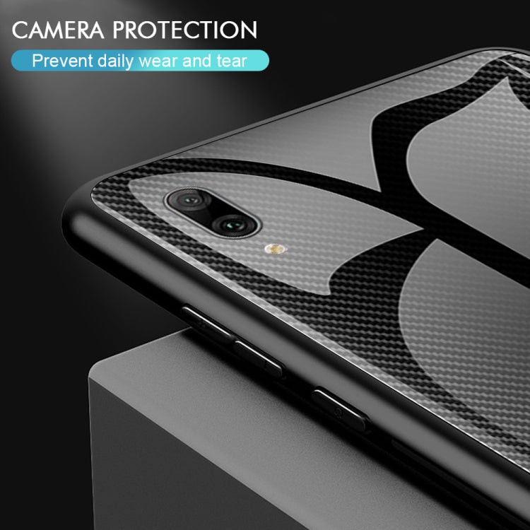 For Huawei Enjoy 9 Plus / Y9 2019 Texture Gradient Glass Protective Case