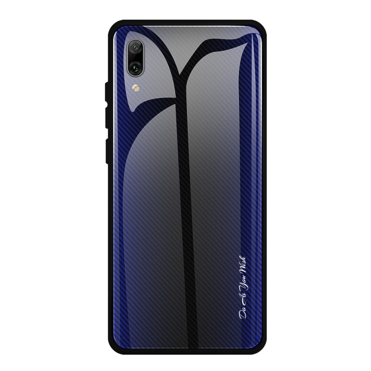 For Huawei Enjoy 9 Plus / Y9 2019 Texture Gradient Glass Protective Case