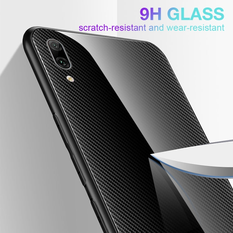 For Huawei Enjoy 9 Plus / Y9 2019 Texture Gradient Glass Protective Case