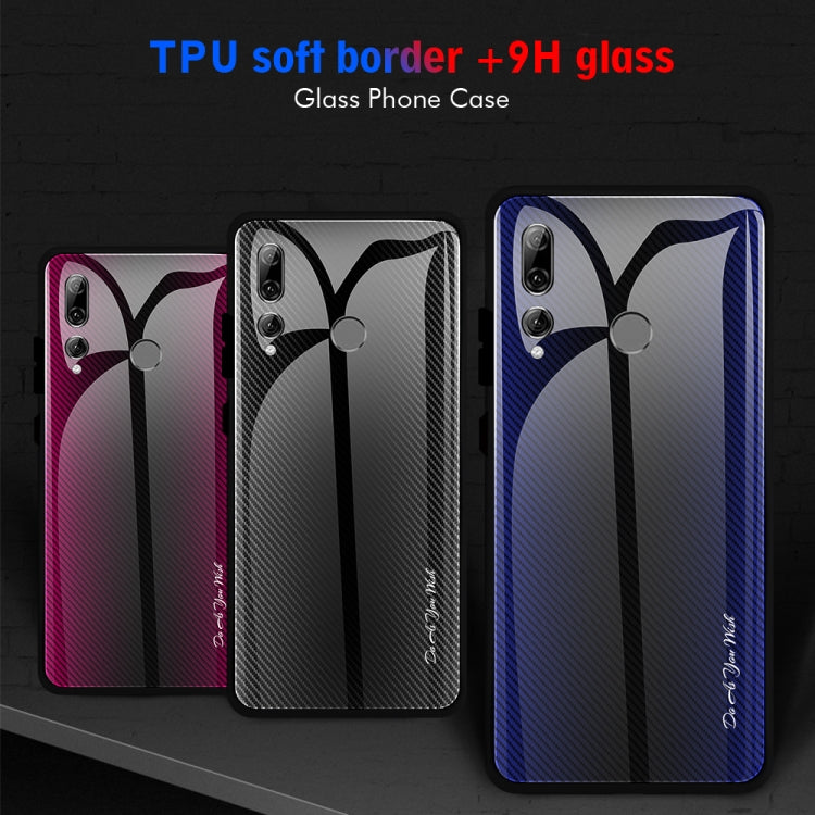 For Huawei Enjoy 9s / Honor 10i / 20i / 20 Lite / P Smart Plus 2019 / Maimang 8 Texture Gradient Glass Protective Case
