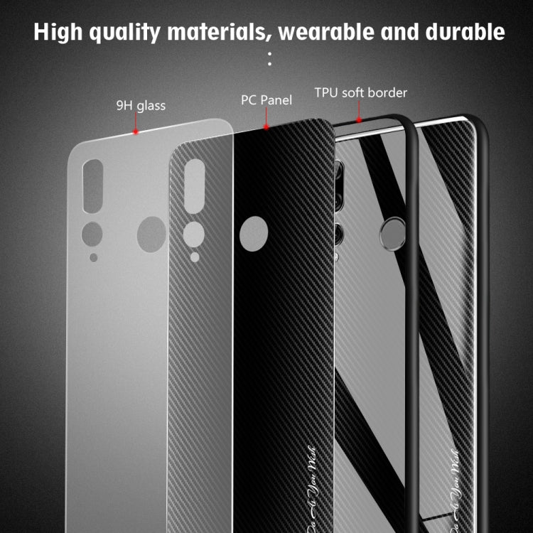 For Huawei Enjoy 9s / Honor 10i / 20i / 20 Lite / P Smart Plus 2019 / Maimang 8 Texture Gradient Glass Protective Case
