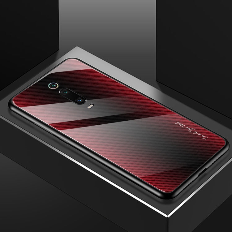 For Xiaomi Redmi K20 / K20 Pro / 9T Texture Gradient Glass Protective Case
