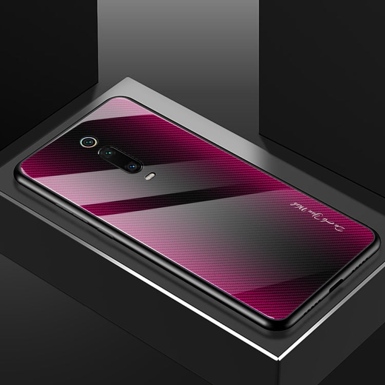 For Xiaomi Redmi K20 / K20 Pro / 9T Texture Gradient Glass Protective Case