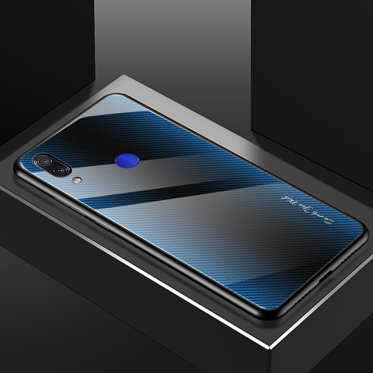 For Xiaomi Redmi Note 7 Texture Gradient Glass Protective Case