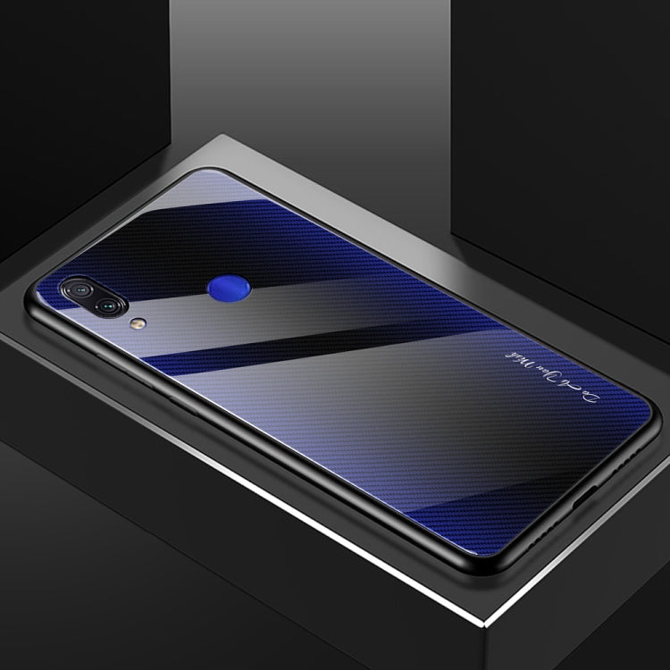 For Xiaomi Redmi Note 7 Texture Gradient Glass Protective Case