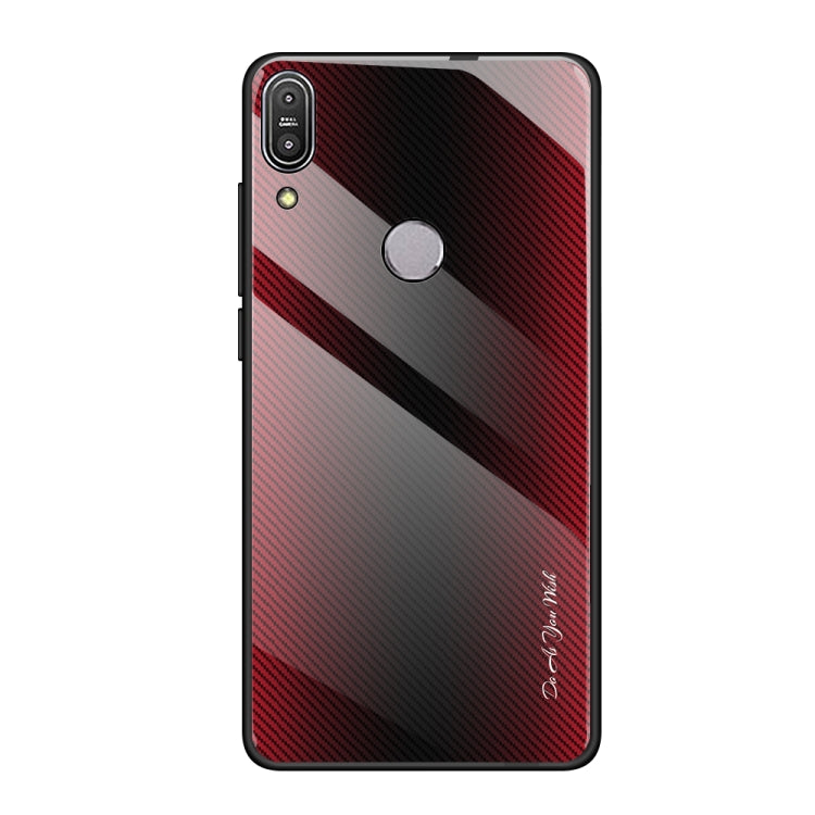 For Asus ZenFone Max Pro M1 ZB601KL Texture Gradient Glass Protective Case