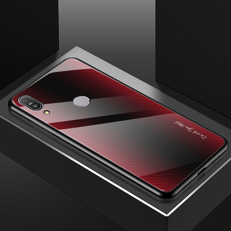 For Asus ZenFone Max Pro M1 ZB601KL Texture Gradient Glass Protective Case
