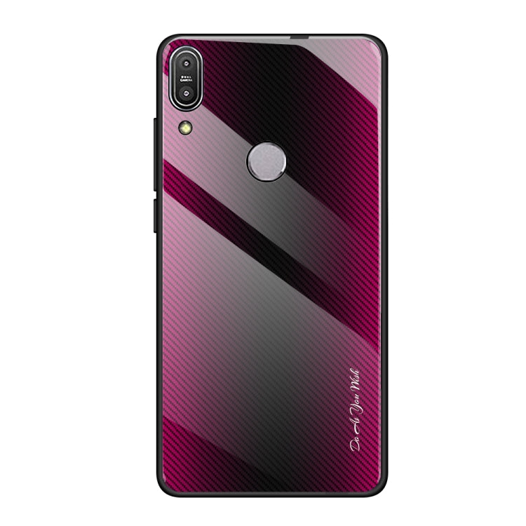 For Asus ZenFone Max Pro M1 ZB601KL Texture Gradient Glass Protective Case