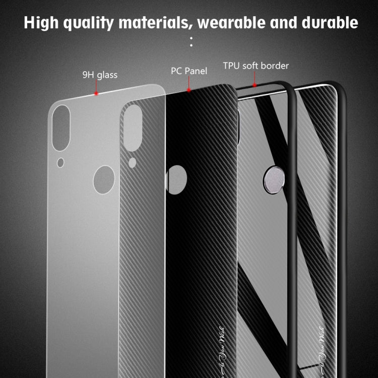 For Asus ZenFone Max Pro M1 ZB601KL Texture Gradient Glass Protective Case