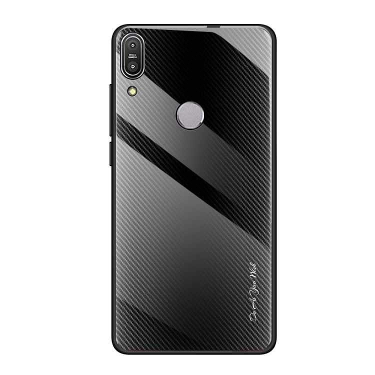 For Asus ZenFone Max Pro M1 ZB601KL Texture Gradient Glass Protective Case