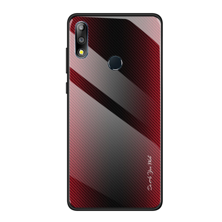 For Asus ZenFone Max Pro M2 ZB631KL Texture Gradient Glass Protective Case