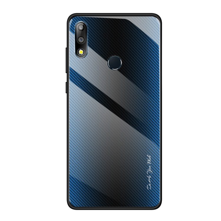For Asus ZenFone Max Pro M2 ZB631KL Texture Gradient Glass Protective Case