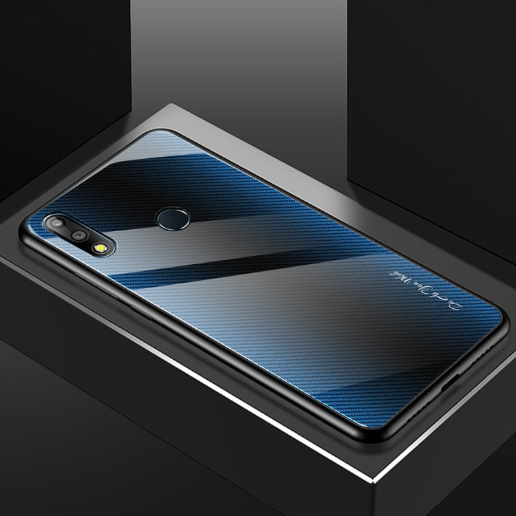For Asus ZenFone Max Pro M2 ZB631KL Texture Gradient Glass Protective Case