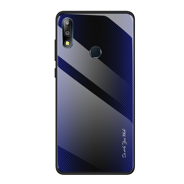 For Asus ZenFone Max Pro M2 ZB631KL Texture Gradient Glass Protective Case
