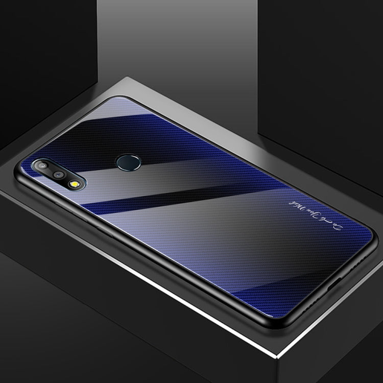 For Asus ZenFone Max Pro M2 ZB631KL Texture Gradient Glass Protective Case