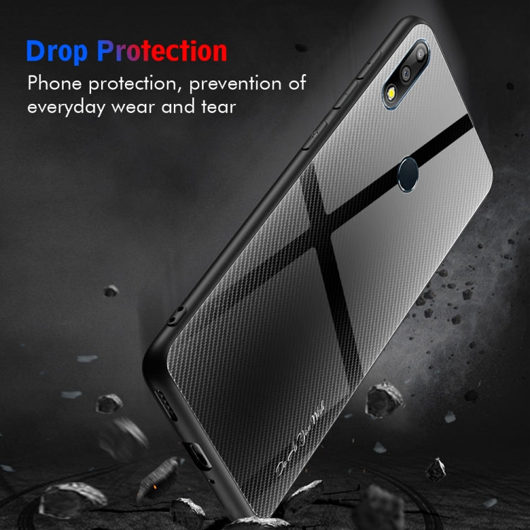 For Asus ZenFone Max Pro M2 ZB631KL Texture Gradient Glass Protective Case