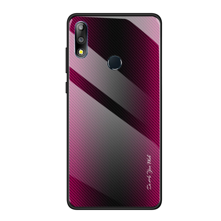 For Asus ZenFone Max Pro M2 ZB631KL Texture Gradient Glass Protective Case