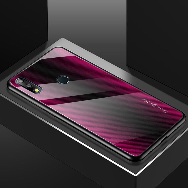 For Asus ZenFone Max Pro M2 ZB631KL Texture Gradient Glass Protective Case