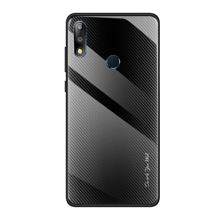 For Asus ZenFone Max Pro M2 ZB631KL Texture Gradient Glass Protective Case
