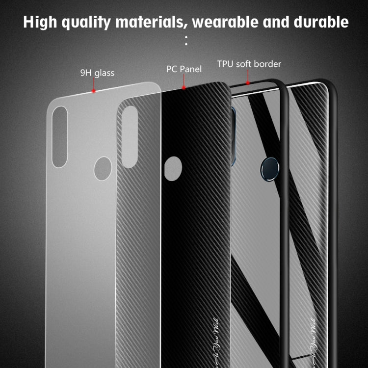 For Asus ZenFone Max Pro M2 ZB631KL Texture Gradient Glass Protective Case