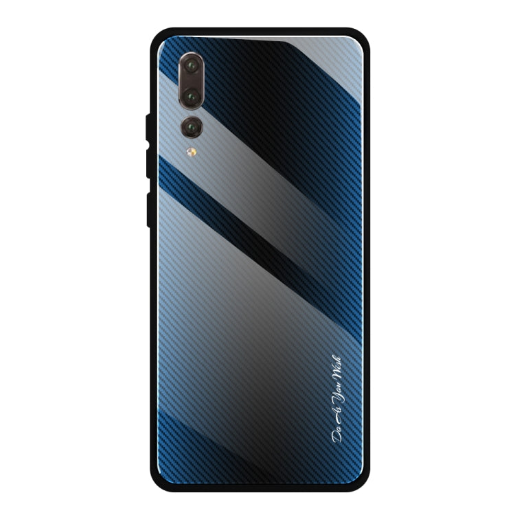 For Huawei P20 Pro Texture Gradient Glass Protective Case