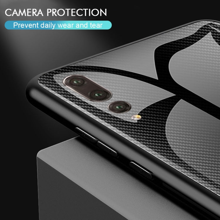 For Huawei P20 Pro Texture Gradient Glass Protective Case