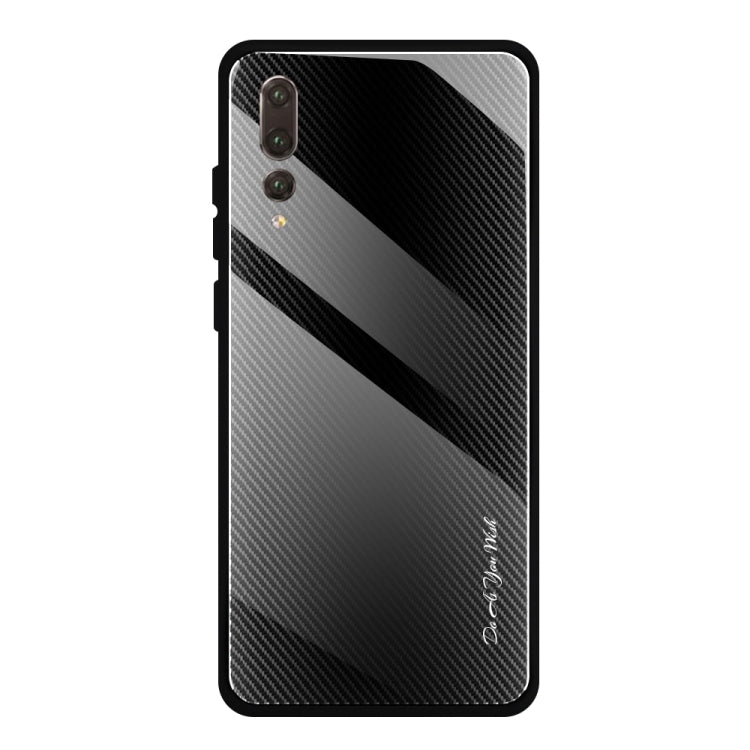 For Huawei P20 Pro Texture Gradient Glass Protective Case