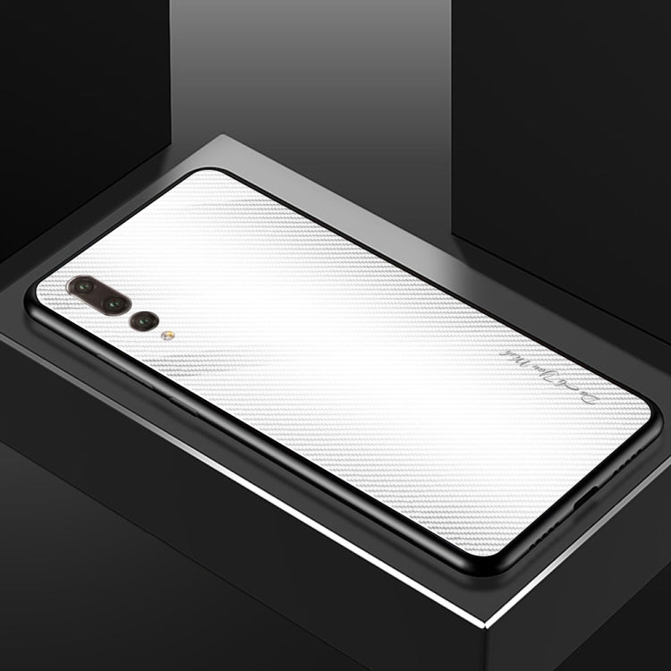 For Huawei P20 Pro Texture Gradient Glass Protective Case
