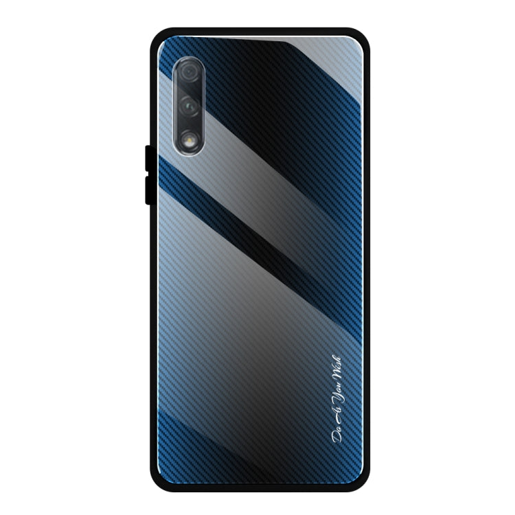 For Huawei Honor 9x Texture Gradient Glass Protective Case