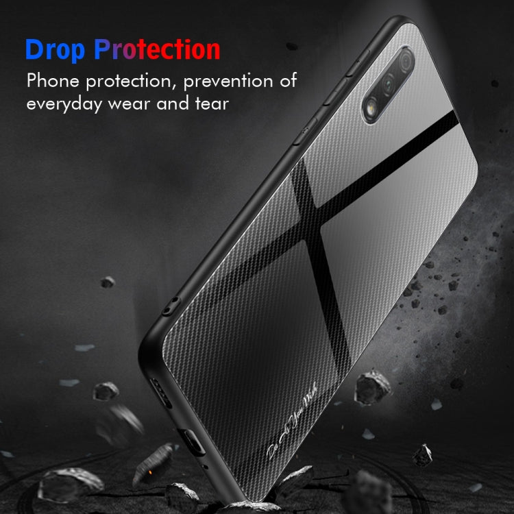 For Huawei Honor 9x Texture Gradient Glass Protective Case