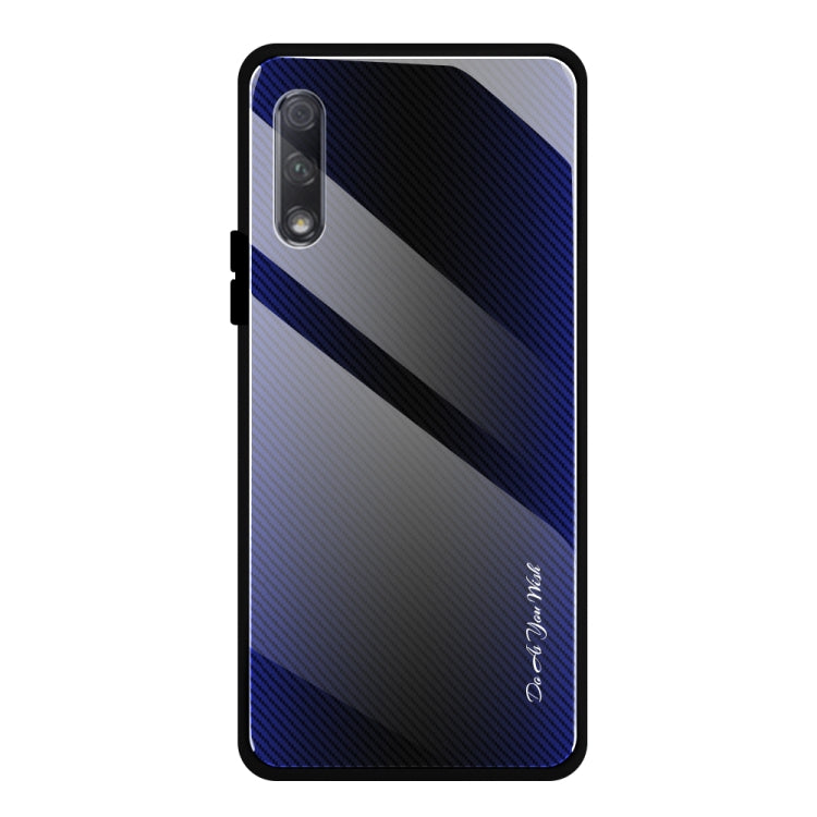 For Huawei Honor 9x Texture Gradient Glass Protective Case