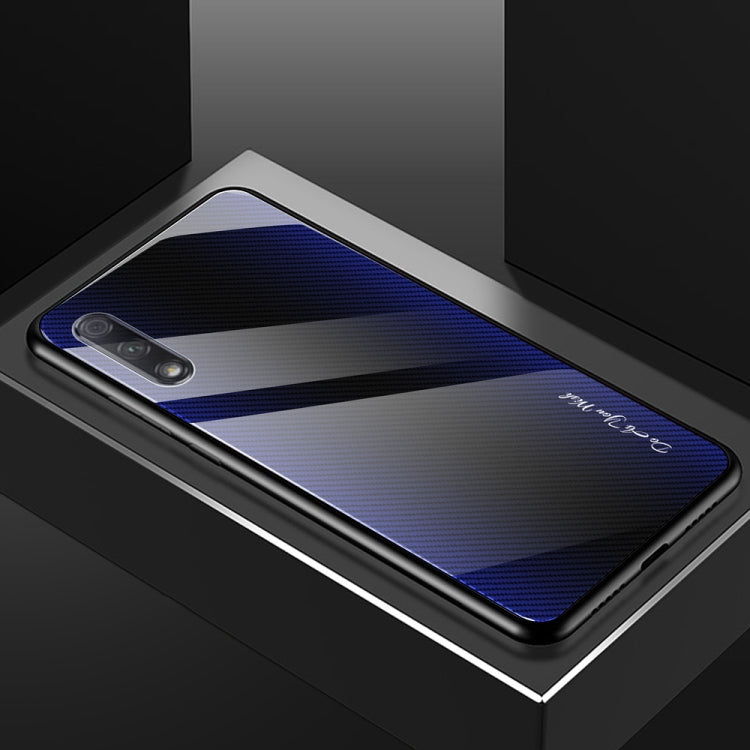 For Huawei Honor 9x Texture Gradient Glass Protective Case