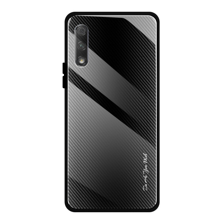 For Huawei Honor 9x Texture Gradient Glass Protective Case